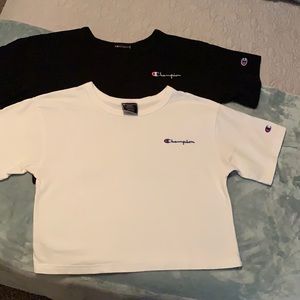 2 Champion crop tees